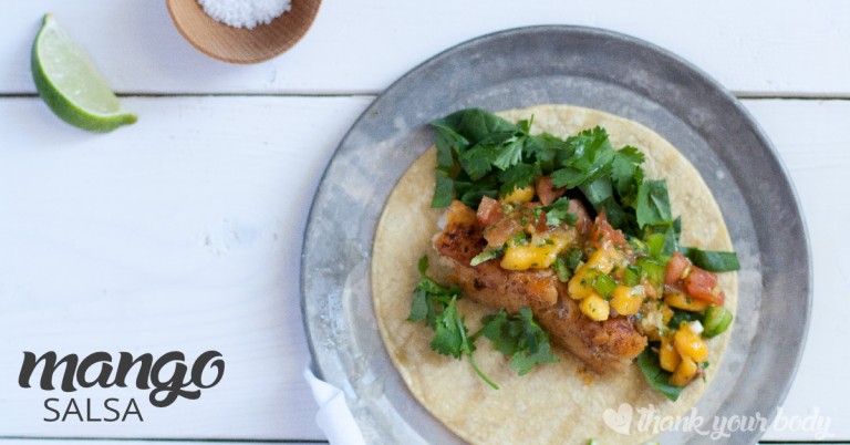 Here is a delicious and easy mango salsa recipe with some tips on choosing the best mango, too! Enjoy mango salsa topped on homemade tortilla chips. Yum!