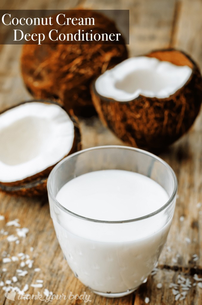 This all natural deep conditioner uses the fatty goodness of coconut to help damage hair. You will love this heavenly experience!