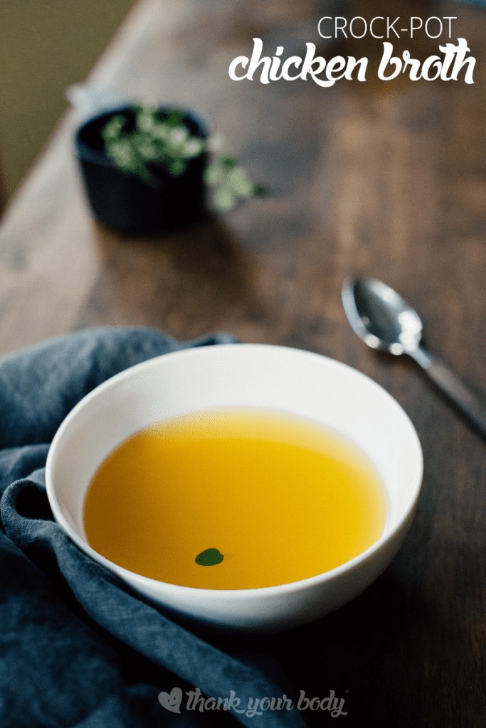 Crock-Pot Chicken Broth: The easiest homemade chicken broth ever!