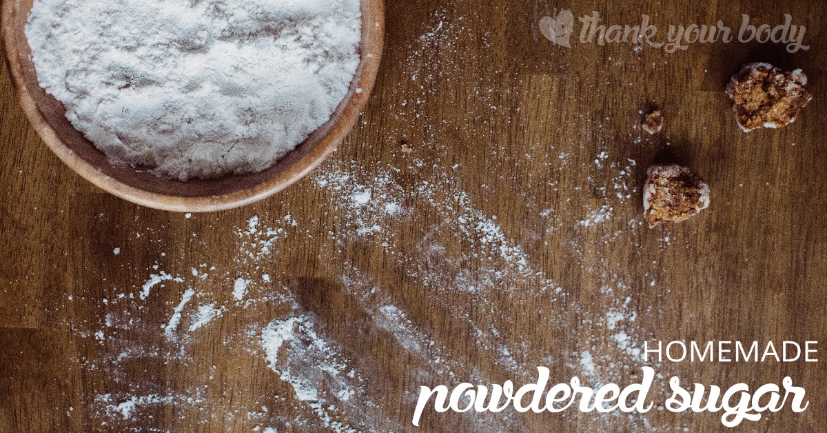 Homemade powdered sugar is super easy to make, and if you choose a quality sweetener it's also a lot better for you. Learn how to make it!