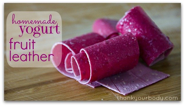 Homemade yogurt fruit leather. Super tasty with the benefits of yogurt!