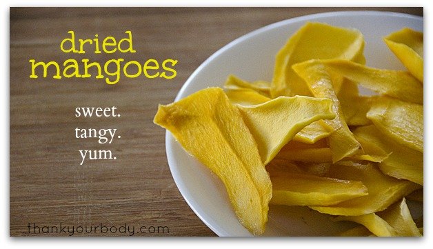 Recipe for dried mangoes. Sweet, tangy, and good for you!