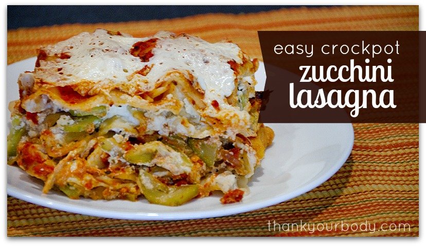 Easy, delicious, crock pot zucchini lasagna!