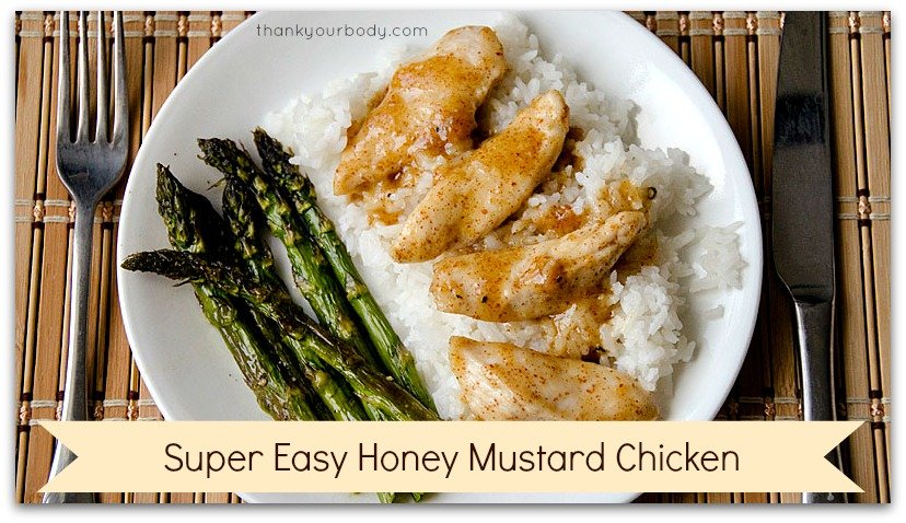Super easy dinner idea: Sweet and tangy honey mustard chicken.