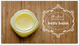 Homemade and all natural belly balm