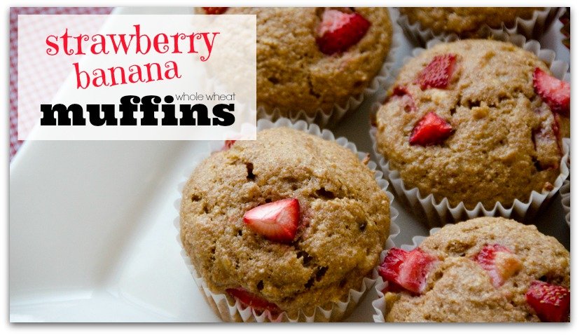 Strawberry Banana Muffins! Super yummy, easy, and freezable!