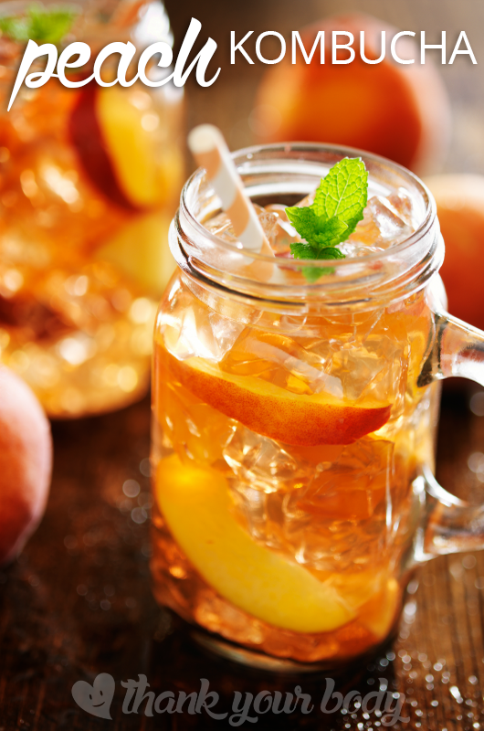 Peach Kombucha Tea Recipe from Thank Your Body