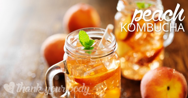 Peach Kombucha Tea Recipe from Thank Your Body