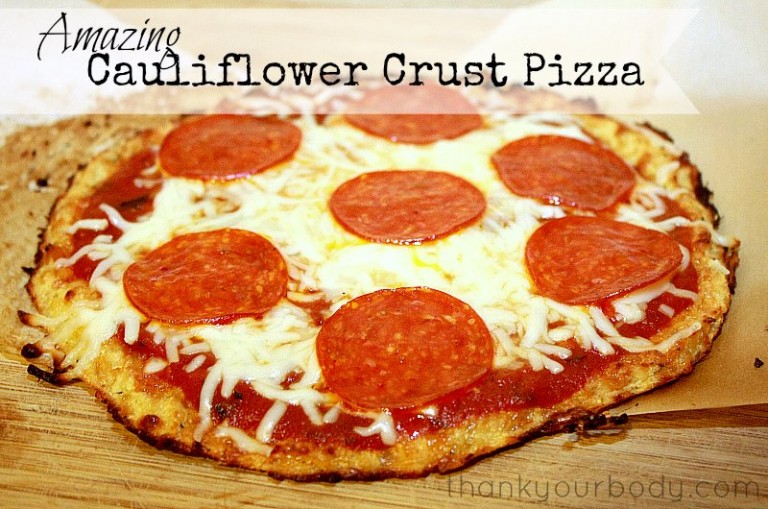 Amazing "I can't believe it's cauliflower" pizza crust!
