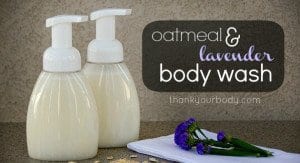 Homemade body wash with oatmeal and lavender. I'm so making this!