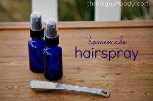All natural homemade hairspray. I never knew it was so easy!