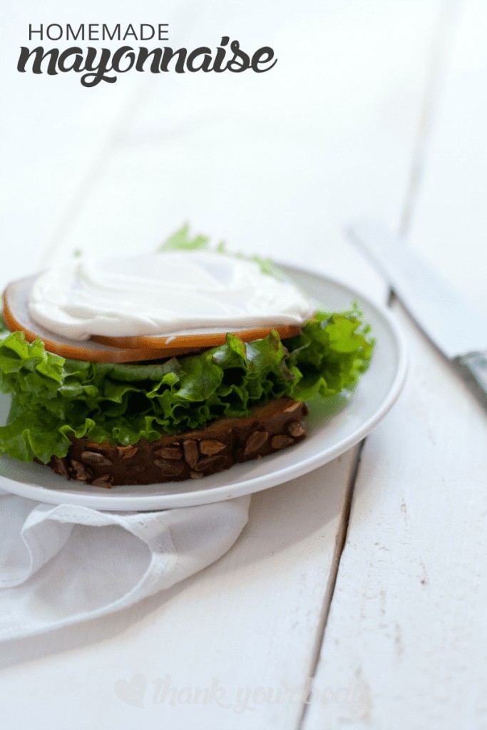 Homemade mayonnaise is surprisingly healthy, and so easy to make! Organic eggs, olive oil and apple cider vinegar make this mayo tasty and good for you.