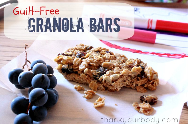 Try these chewy, guilt-free granola bars! Gluten free, additive free, and delicious!