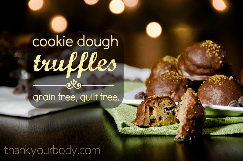 No holiday guilt here: Grain free cookie dough truffles. Um, yes please!