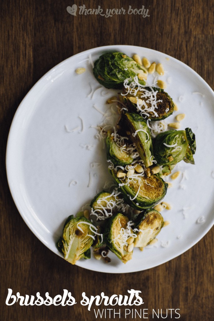 Pan-roasted savory Brussels sprouts with pine nuts, a hint of balsamic vinegar and a little organic cream will make you re-think Brussels sprouts entirely!