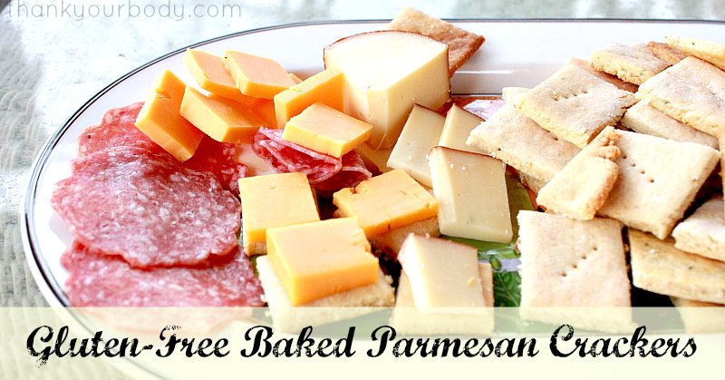 Gluten free baked Parmesan crackers...perfect for appetizers and fun to snack on!