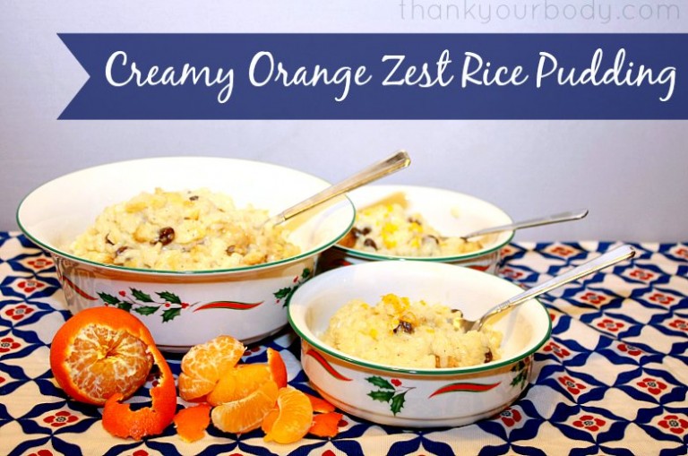 Rich and creamy orange zest rice pudding, on the stove top or in the slow cooker!