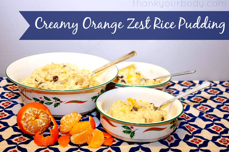 Rich and creamy orange zest rice pudding, on the stove top or in the slow cooker!
