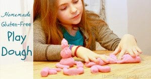 Just three simple, natural ingredients in this safe, gluten-free play dough!