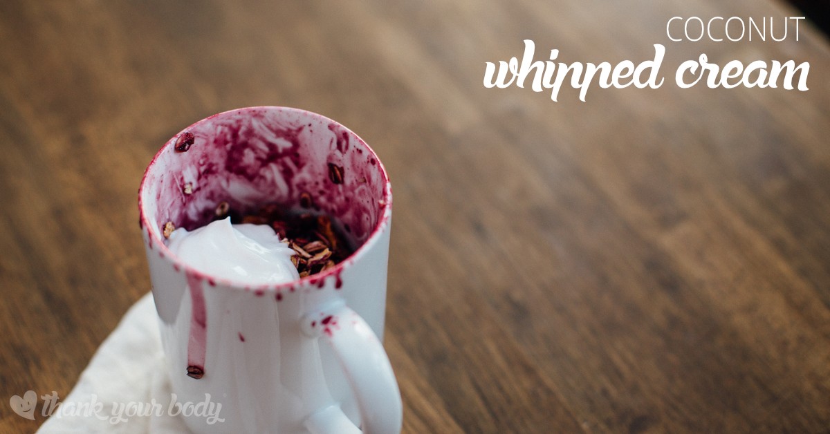Looking for a healthy, vegan replacement for dairy whipped cream? Try this whipped coconut cream. Easy, dairy and additive free, and so delicious!
