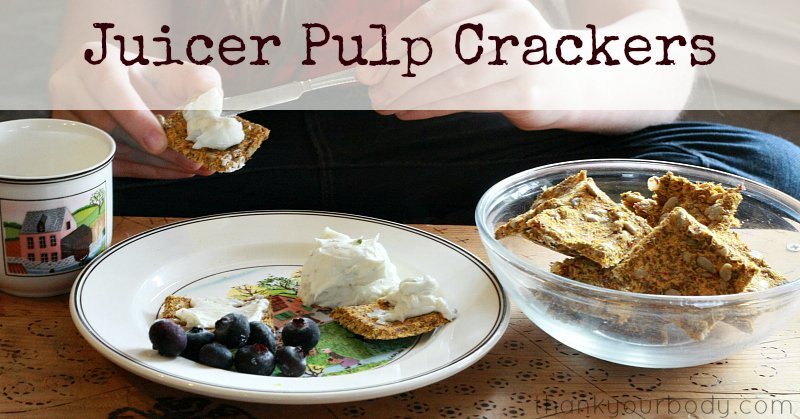 Recycle the pulp from your juicer to make these delicious, grain-free crackers!