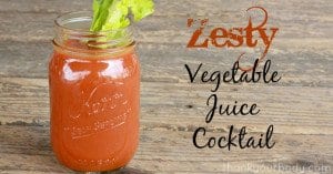 Make your own zesty, organic vegetable juice cocktail!