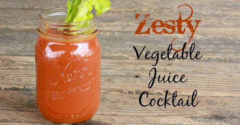 Make your own zesty, organic vegetable juice cocktail!