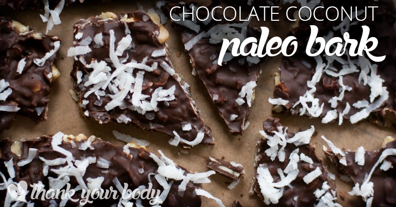 This chocolate coconut paleo bark is sooo good. Full of protein so eat up!