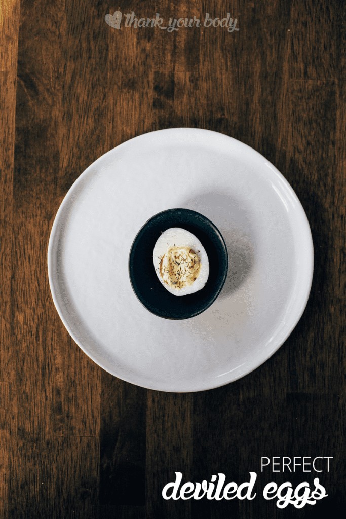 Perfect deviled eggs are easy to make, and an excellent source of protein. They are also a pretty appetizer or snack, dressing up your table!