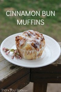 Gluten free cinnamon bun goodness, in a muffin-sized package!