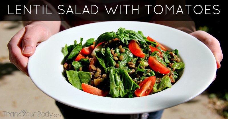 This delicious salad is packed with protein, fiber and flavor. Three cheers for lentils!