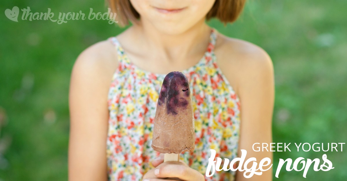 These decadent Greek yogurt fudge pops combine organic fair trade chocolate, yogurt and sweet berries. A healthy and refreshing summer treat!