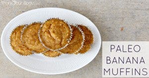 These delicious banana muffins are mostly banana and egg, with a bit of coconut or almond flour. Yummy!
