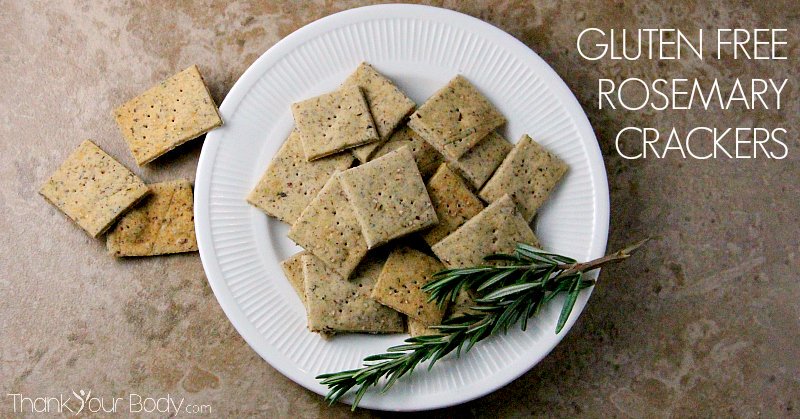 Gluten free rosemary crackers are easy to make and delicous!