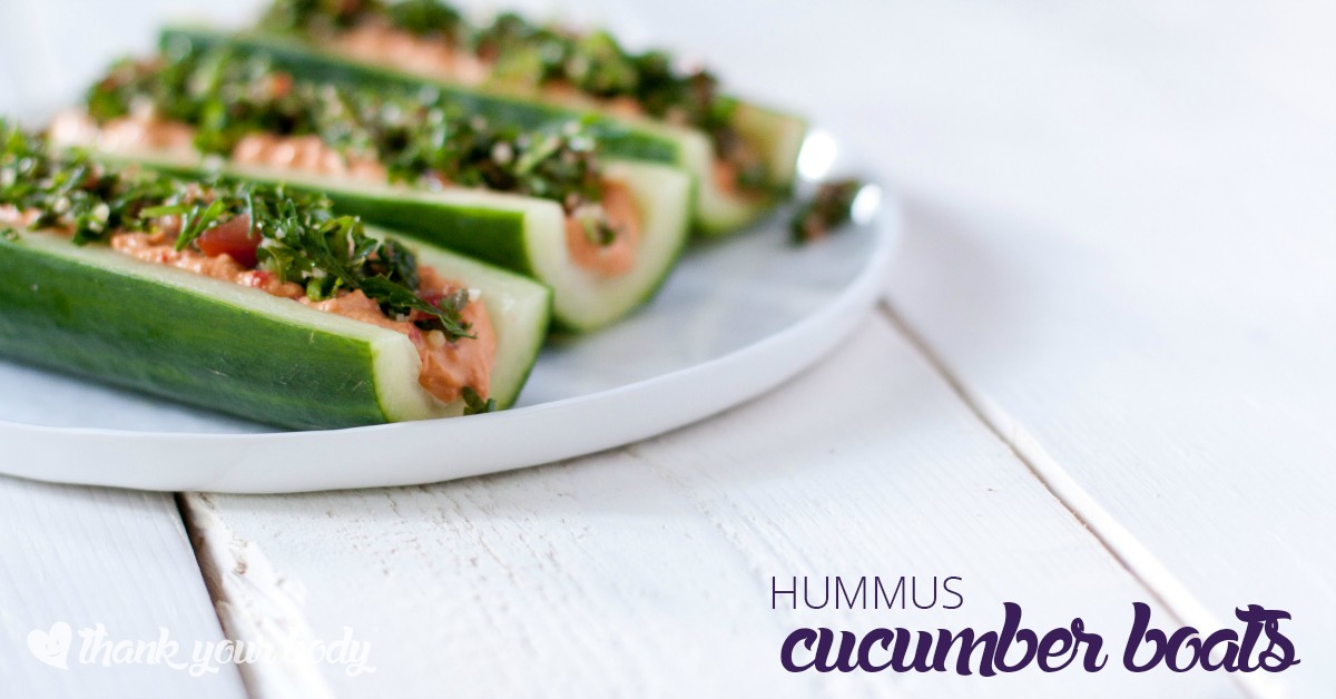 These hummus cucumber boats are as fun as they are delicious!