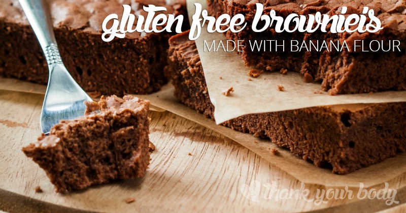 These gluten free brownies are made with banana flour and super delicious!