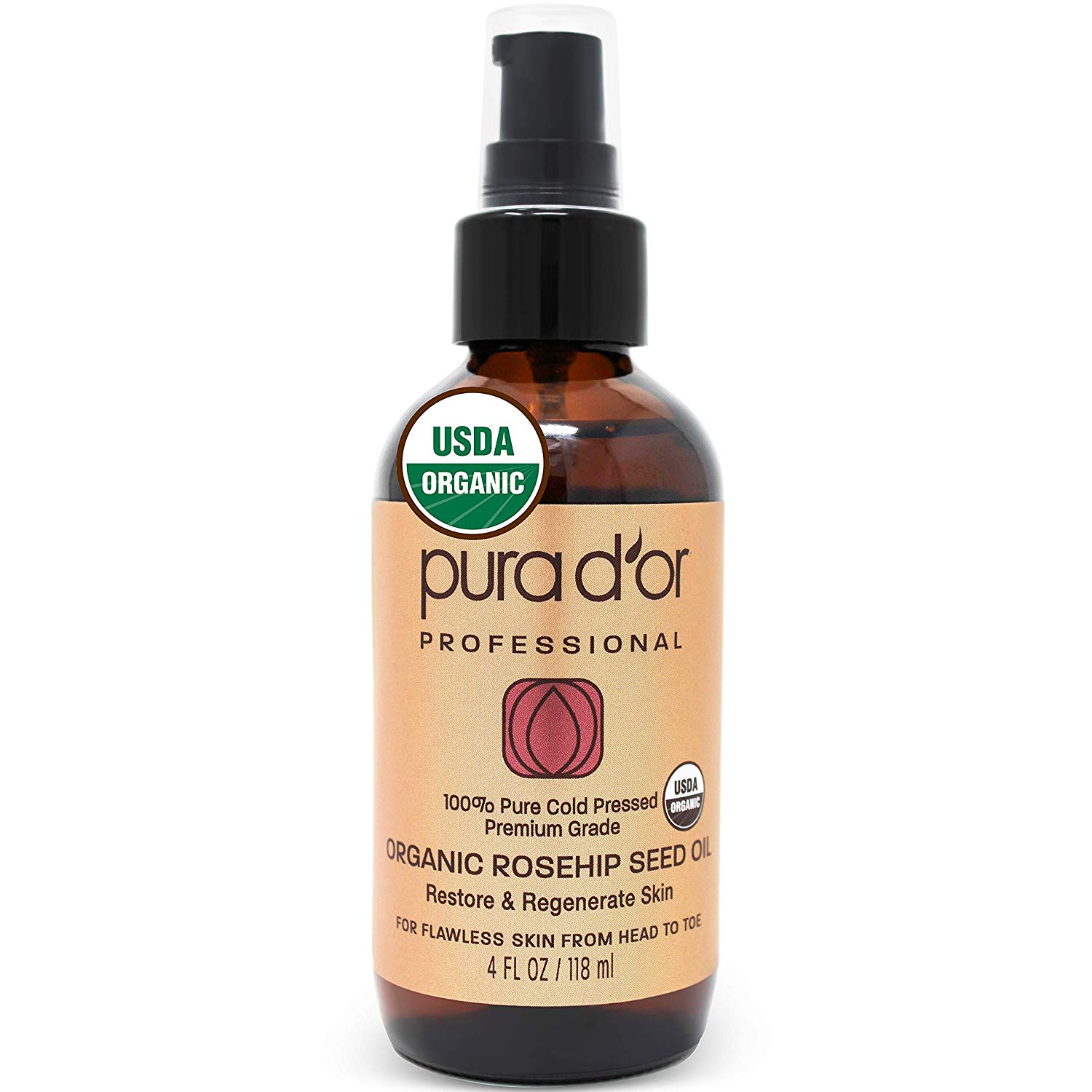 pura d’or professional cold pressed rosehip seed oil