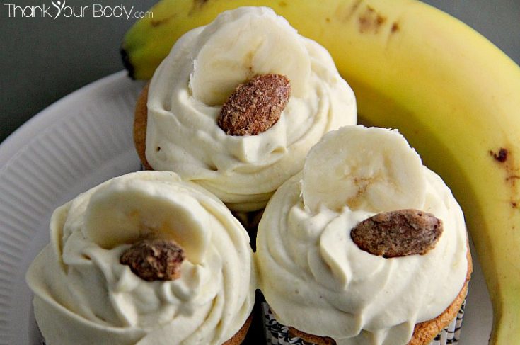 Banana Cupcakes with Whipped Custard Frosting