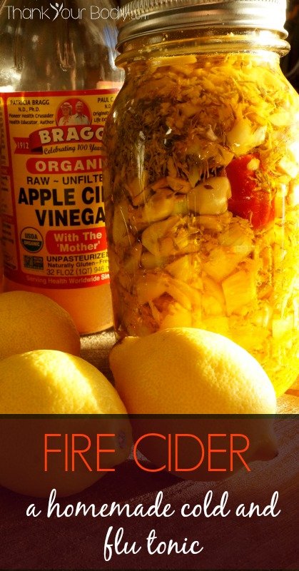 Homemade Fire Cider Cold and Flu Tonic