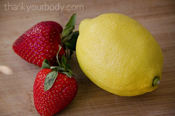 Honey Sweetened Strawberry Lemon Sorbet