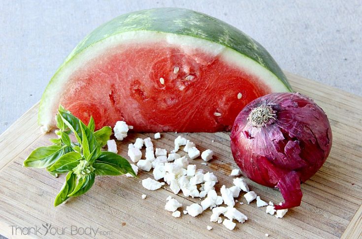 Watermelon Salad with Red Onion and Feta